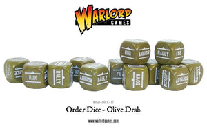 Bolt Action Orders Dice - Olive Drab