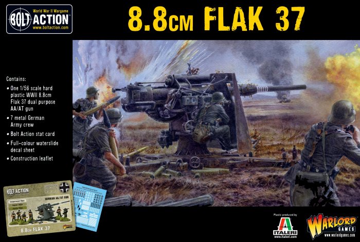 Bolt Action WWII Flak 37 8.8cm