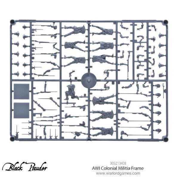 Black Powder AWI Colonial Militia Sprue American War Of Independence warlord