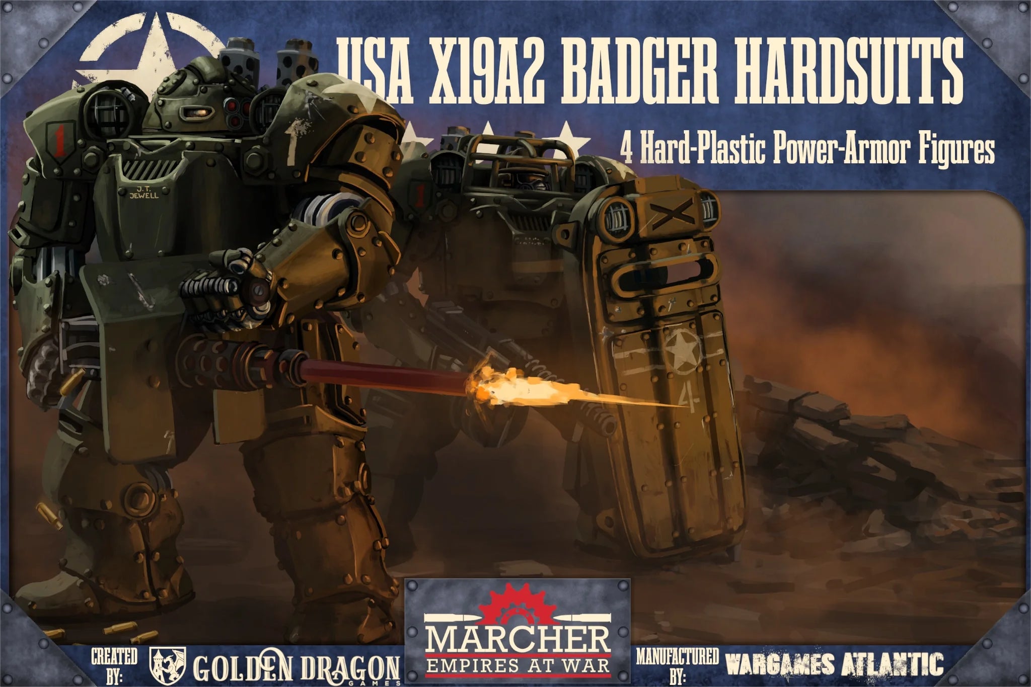 Wargames Atlantic Marcher X19A2 Badger Hardsuits Empires at War
