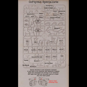 Wargames Atlantic Coftyran Specialists SINGLE SPRUE This Quar's War