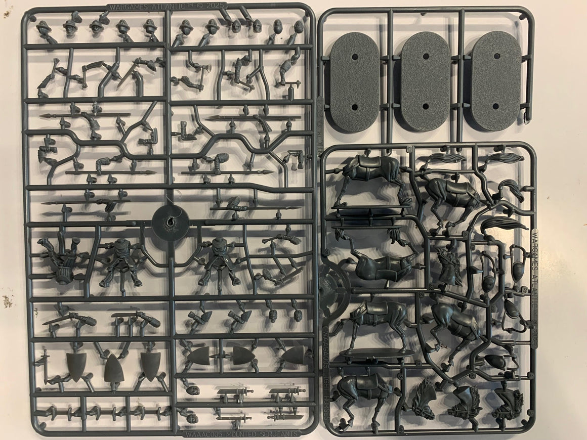Wargames Atlantic Mounted Serjeants SINGLE SPRUE (1150-1320)