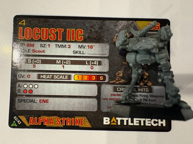 Battletech Locust IIC single mech from Cat35490