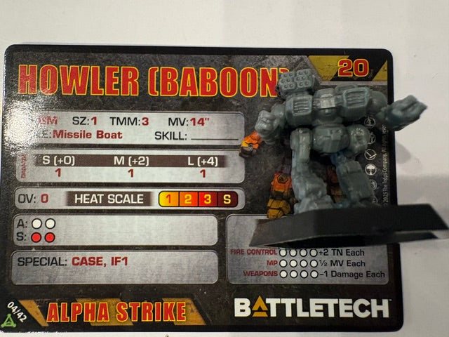 Battletech Howler Baboon single mech from Cat35490
