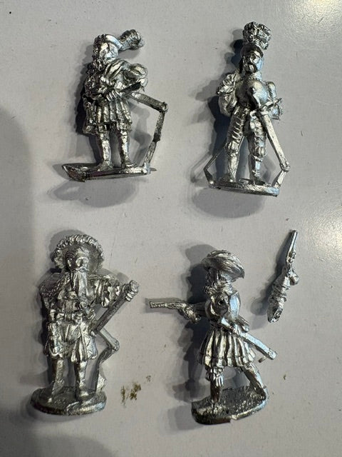 Pike & Shotte Landsknecht officers 28mm metal Warlord