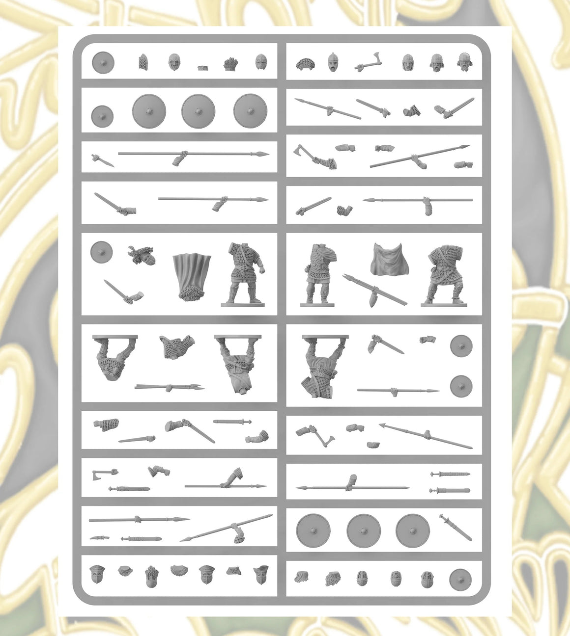 Victrix  - Early Saxon Armoured Warriors Single Sprue VXDA017 28mm Plastic