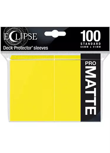 Ultra Pro: Eclipse PRO MATTE 100 Deck Protector Sleeves - Lemon Yellow