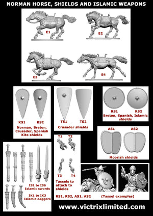 Victrix VXDA012 - Norman Unarmoured Cavalry sprue