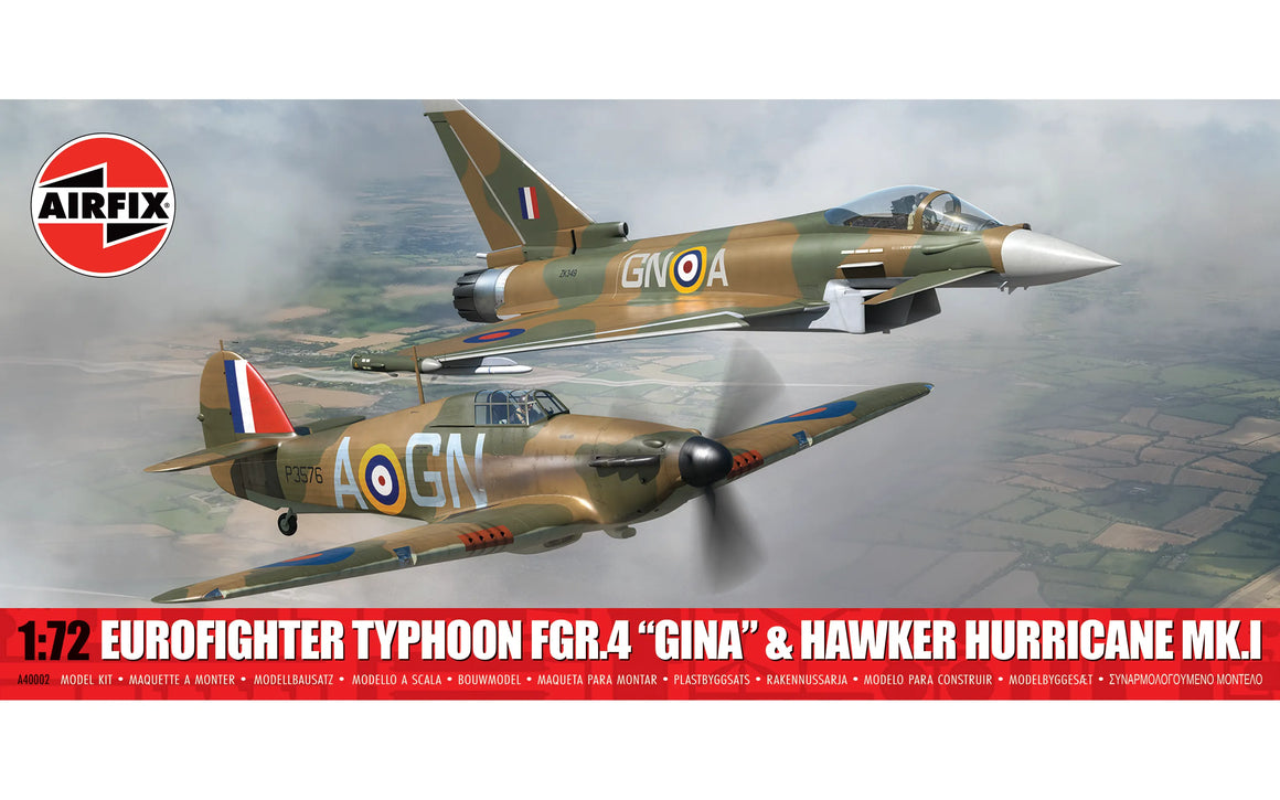 Airfix: 1:72 Eurofighter Typhoon FGR.4 "Gina" & Hawker Hurricane Mk.I