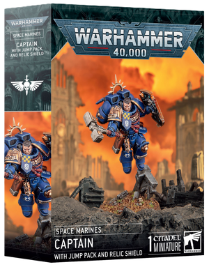 Space Marines: Captain with Jump Pack and Relic Shield