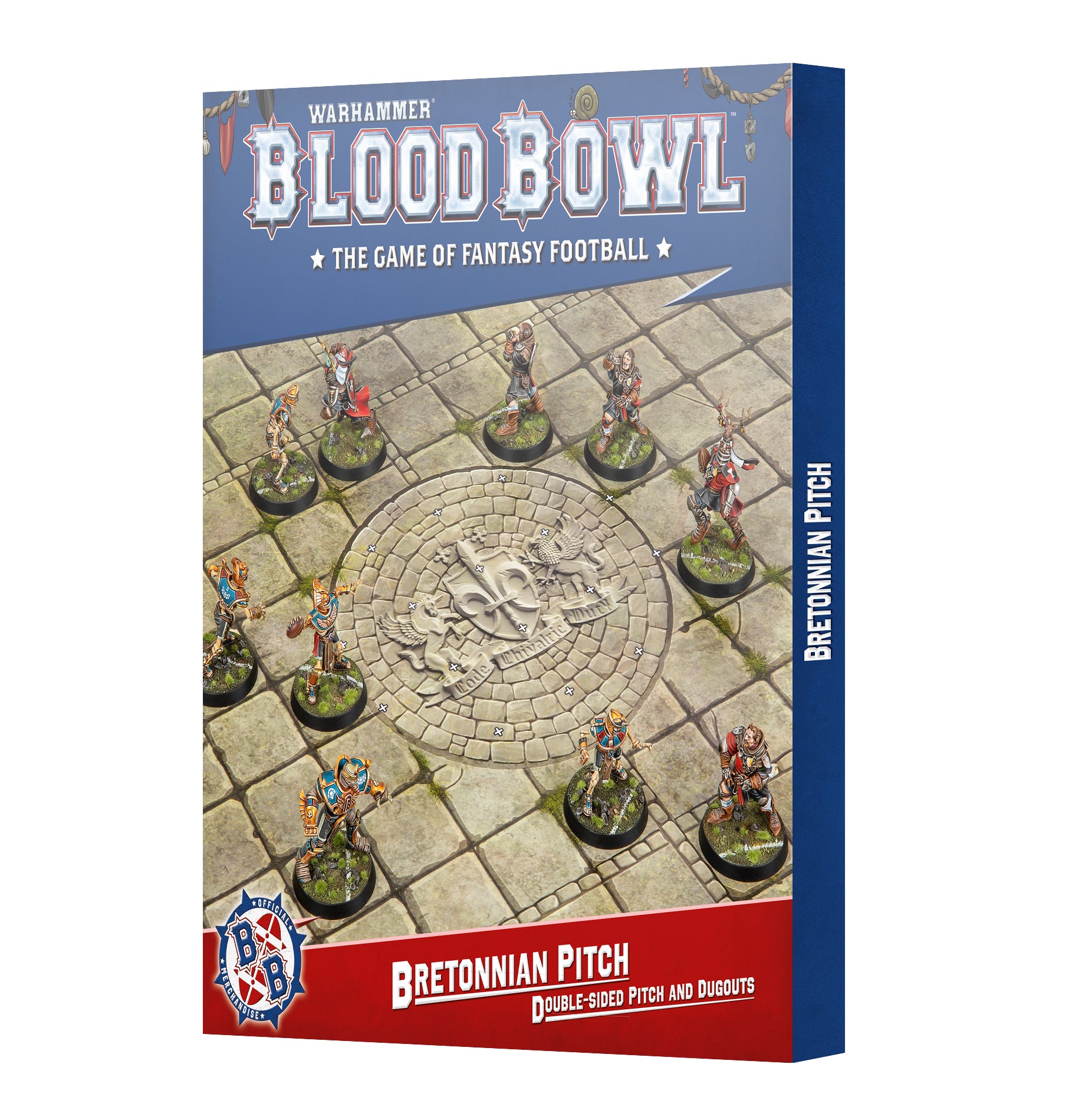 Warhammer: Bloodbowl - Bretonnian Team Pitch and Dugouts