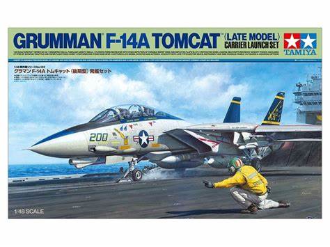 Tamiya 1:48 Grumman F-14A Tomcat (Late Model) Carrier Launch Set 61122