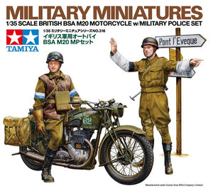 Tamiya British BSA M20 Motorcycle w/Military Police set