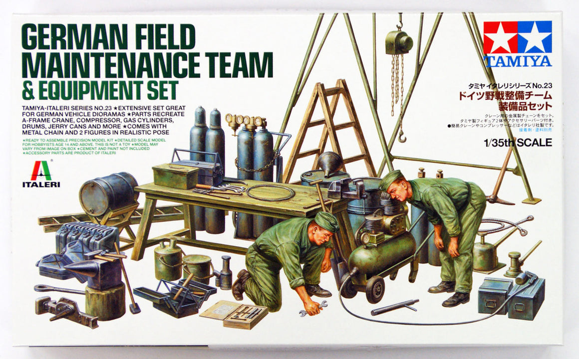 Tamiya 1/35 German Field Maintenance Team & Equipment Set