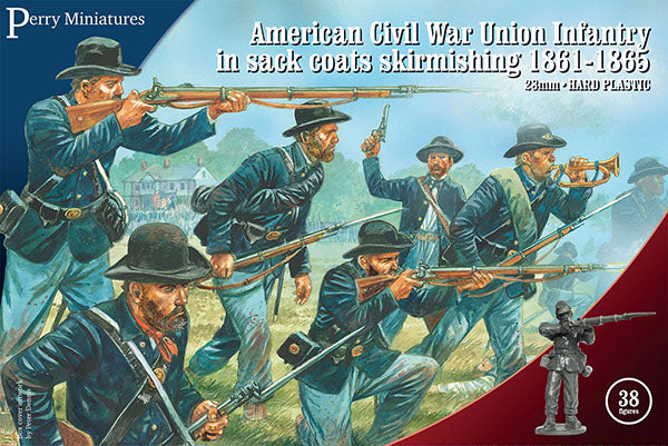 Perry Miniatures American Civil War Union Infantry in sack coats skirmishing 1861-65