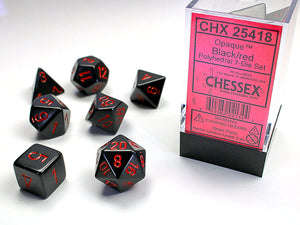 Chessex Dice Set- Black/Red