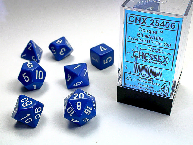 Chessex Dice Set- Blue/White - CHX25406