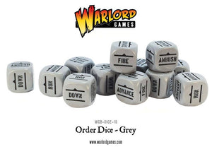 Bolt Action Orders Dice - Grey