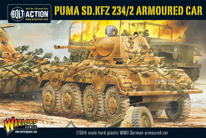 Bolt Action WWII Puma Sd.Kfz 234/2 Armoured Car