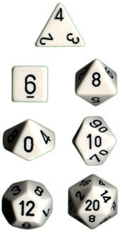 Opaque Poly 7 Set: White/Black