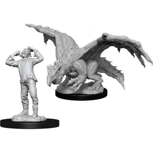 Green Dragon Wyrmling & Afflicted Elf (D&D Nolzur's Marvelous Miniatures)