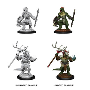 Lizardfolk & Lizardfolk Shaman (D&D Nolzur's Marvelous Miniatures)