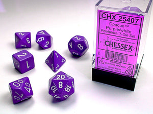 Chessex Dice Set- Purple/White