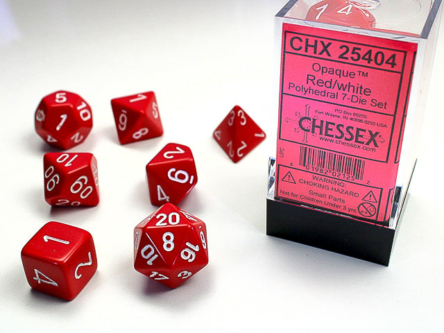 Chessex Dice Set- Red/White - CHX25404