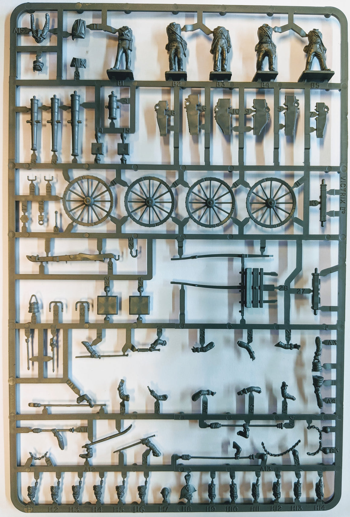 Victrix VX0010 - British Napoleonic Foot Artillery sprue