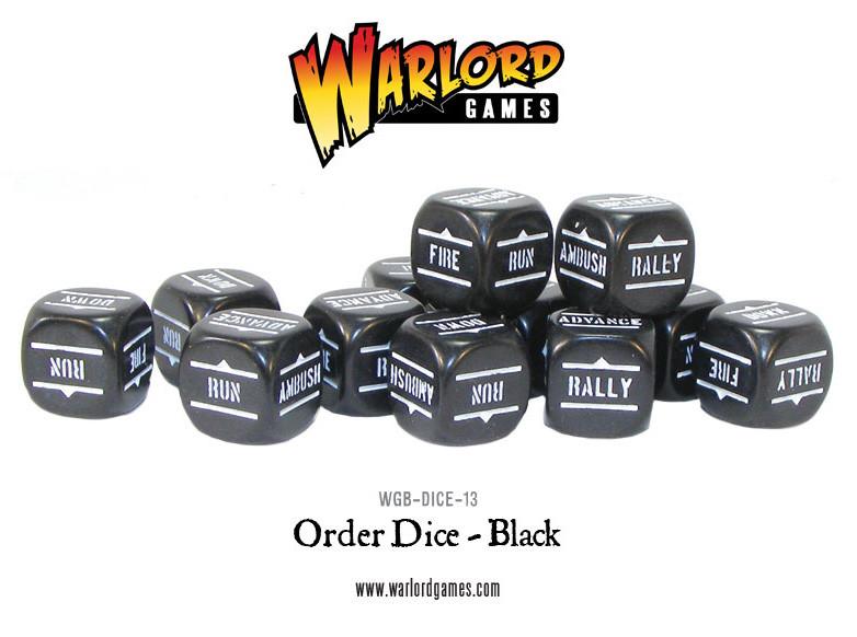 Bolt Action Orders Dice - Black