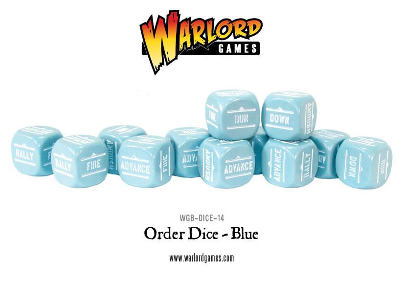 Bolt Action Orders Dice - Blue