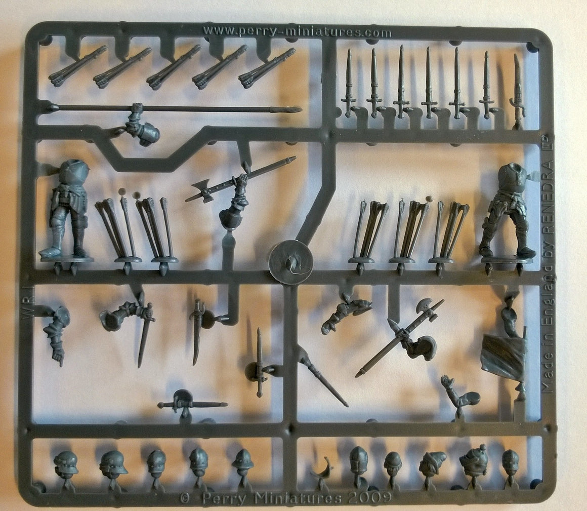 Perry Miniatures Plastic Wars of the Roses Command Sprue