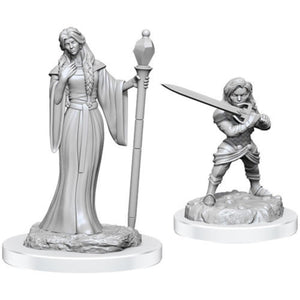 Female Human Wizard & Female Halfling Holy Warrior (Critical Role Unpainted Miniatures)