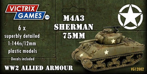 Victrix Sherman M4A3 75mm 12mm/1:144 scale