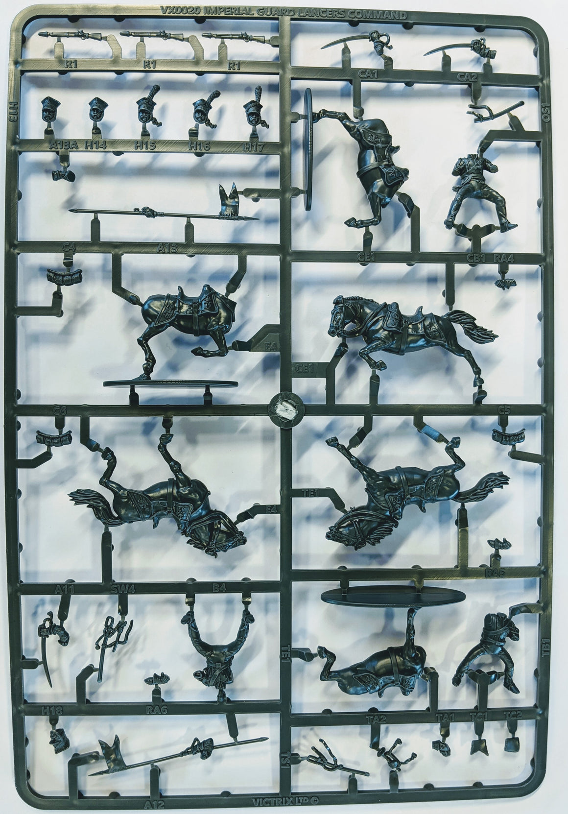 Victrix VX0020 28mm French Napoleonic Imperial Guard Lancers Command sprue
