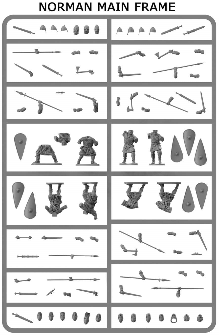 Victrix VXDA004 - Norman Infantry sprue - Wargames Emporium